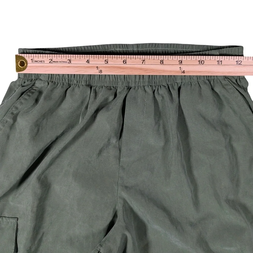Love Poem by Block Green Wide Leg Cargo Pants Utility Gorpcore Streetwear Sz S